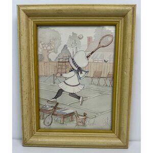 Vtg Turner Wall Accessory Little Ivy Sports Picture Wall Art 1960s Made in USA